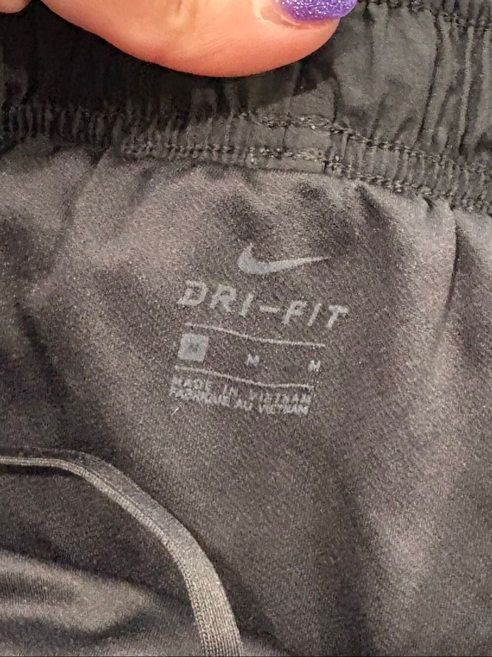 Nike Womens Dri-FIT Athletic Running Shorts Elastic Waist Pull-On Black Size M - Picture 3 of 5